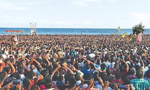 File image of devotees at the Soorasamharam event at Tiruchendur 