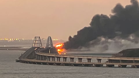 The burning bridge