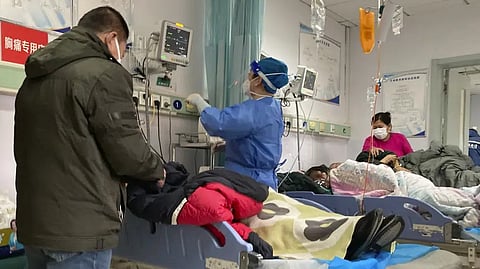 Patients recover at the Baoding No. 2 Central Hospital in Zhuozhou city in northern China's Hebei province.