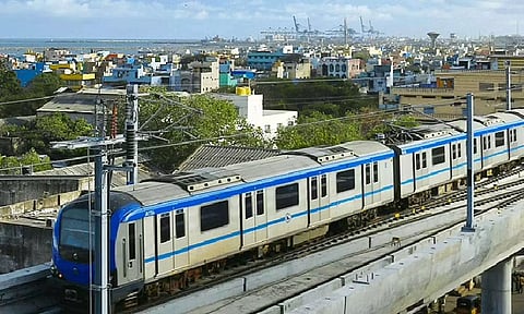 Chennai Metro train&nbsp;