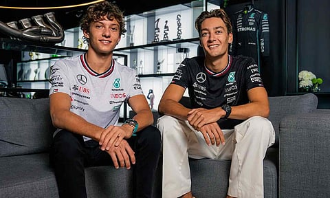 Kimi Antonelli and George Russell&nbsp;&nbsp;