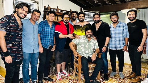 Chiranjeevi with family and friends