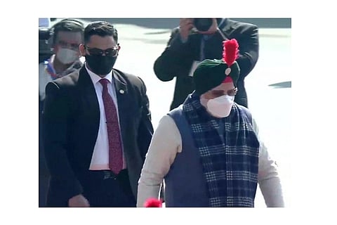 Prime Minister Narendra Modi at Cariappa Ground  (Source: ANI)